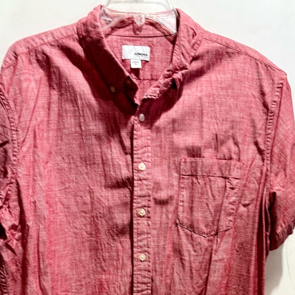 Sonoma Red Casual Button Down Shirt